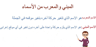 المبني و المعرب